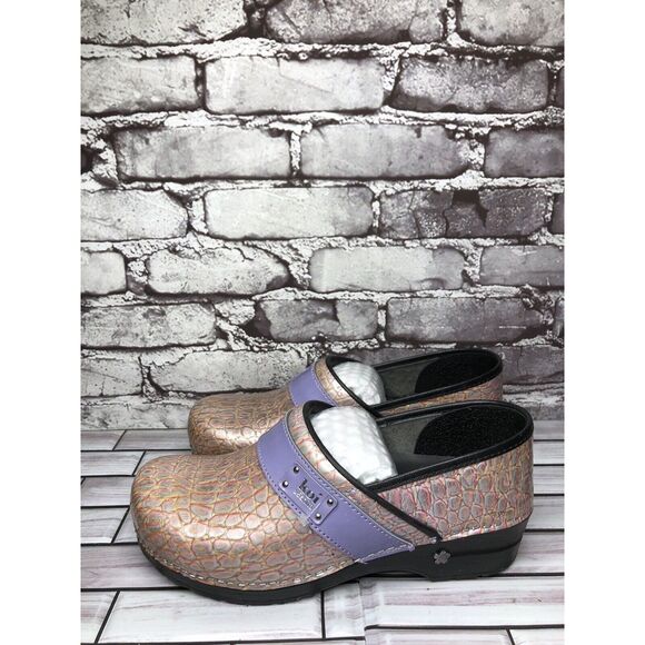 Koi by Sanita Pink Croc Leather Platform Danish Clogs Shoes Women Sz 42EU/11M US - Picture 16 of 16